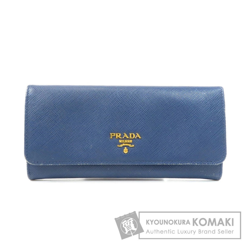 Prada motif long Wallet leather